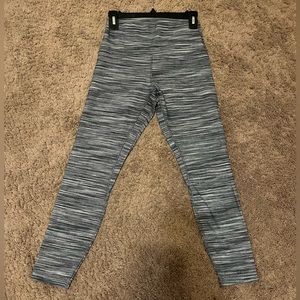 Gray/white Lululemon Leggings Align